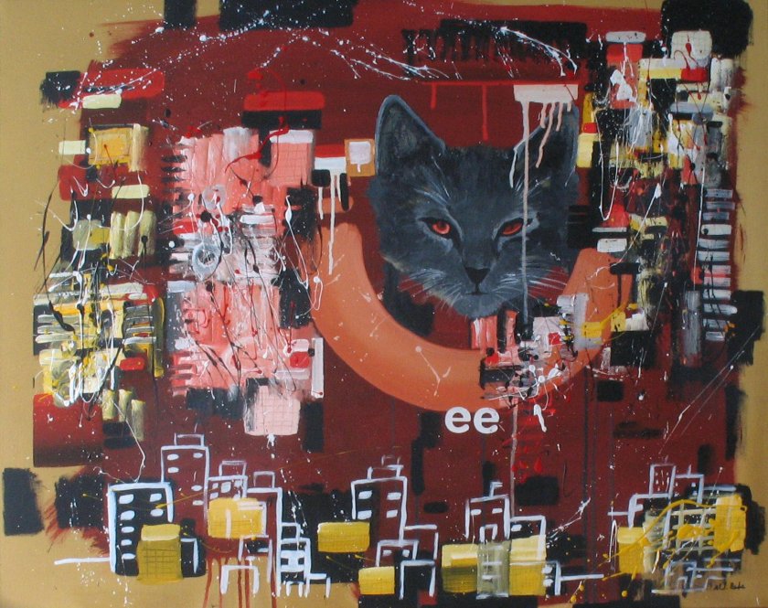 c#5 100x80cm,acril smalto su tela