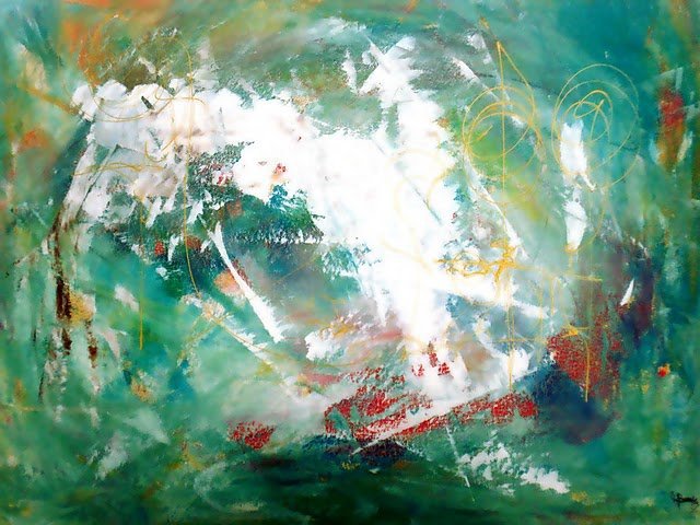 - Untitled- Mixed media painting -(100x100 cm.)