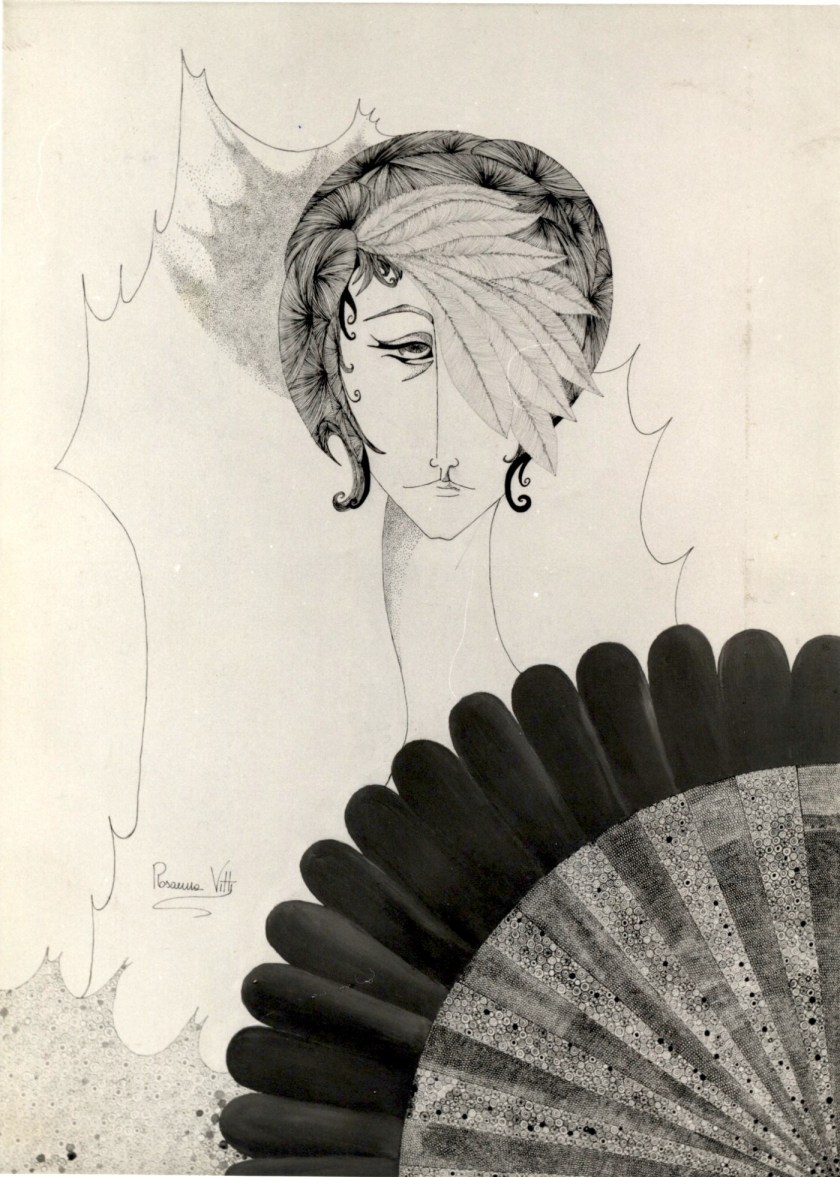 Donna con Ventaglio- Woman with Fan - Olio su tela con Imprimitura- Oil on canvas with Primer (100x80 cm.)