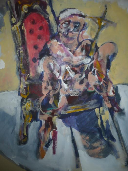 Vaclav Pisvejc-Trono- Acrylic on canvas - (110x90x4 cm.)