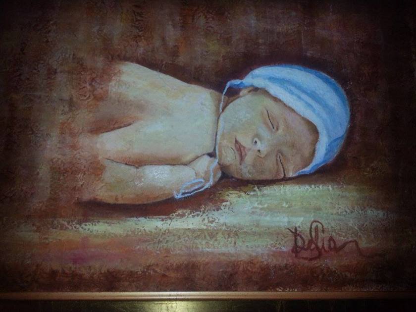 Delia Saba- Il Sogno- Olio su tela -The Dream- Oil on canvas