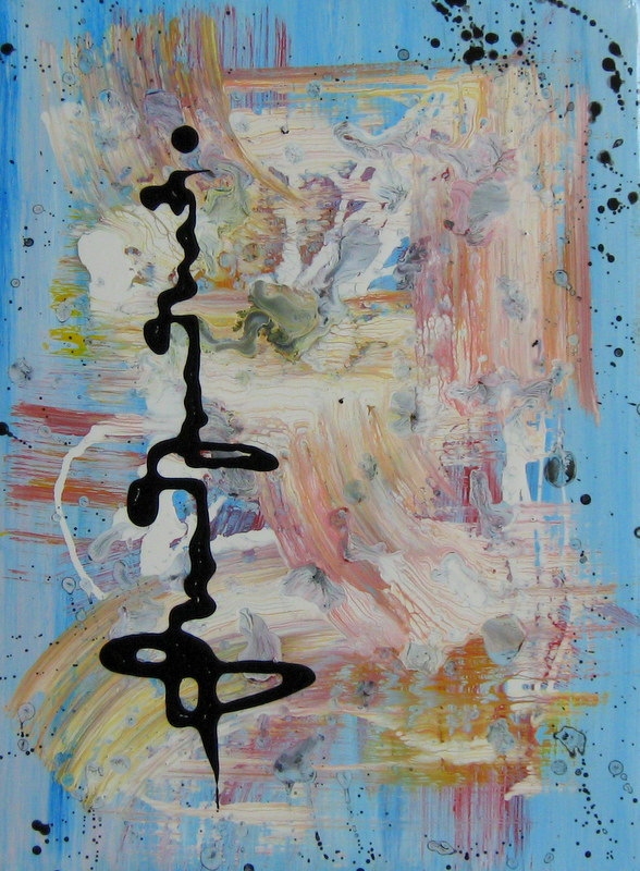 Gabriele Guerra - Lettere Francobollo - Tecnica mista su tela- Letters Stamp - Mixed media on canvas- (24x18 cm.)