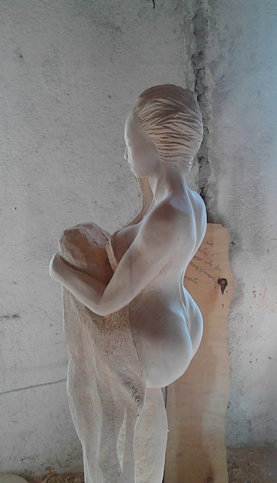 Marco Martalar-Invisibili Seduzioni- legno di Tiglio - Invisible Seduzioni- Lime Wood- H=170 cm.