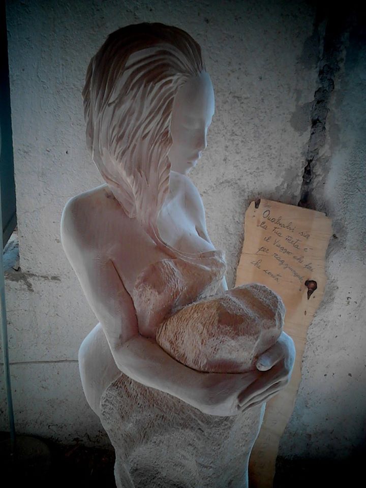 Marco Martalar-Invisibili Seduzioni- legno di Tiglio - Invisible Seduzioni- Lime Wood- H=170 cm.