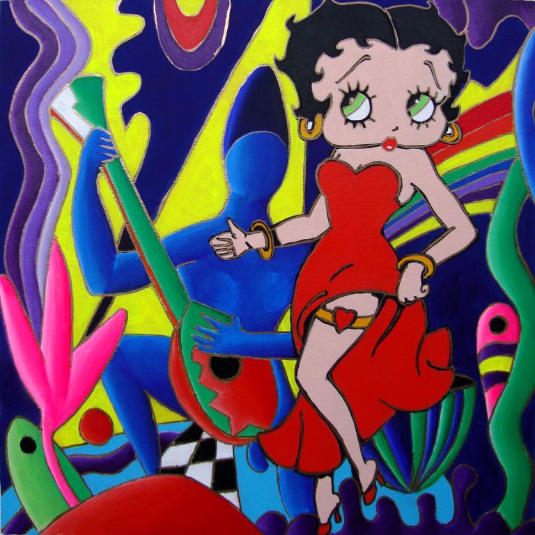 Giancarlo Montuschi - Cartoonia - Betty Boop - (100x100 cm.) Pop Art