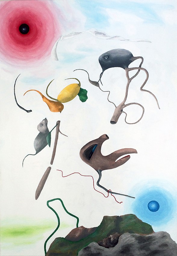 1)thumbnail_Variazioni di unecosistema acrilici su tela cm100x70 2016